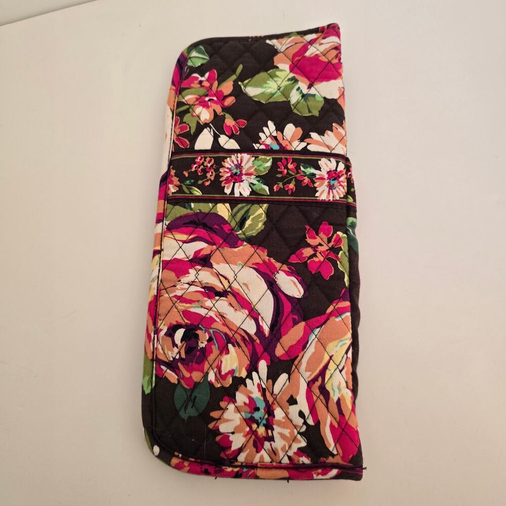 Vera Bradley Straighten Up & Curl CURLING IRON Flat Iron COVER English Rose EUC